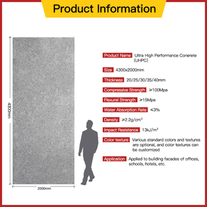 Mimari projeler beton UHPC cephe paneli hafif özelleştirilebilir tasarım - Product Image 5