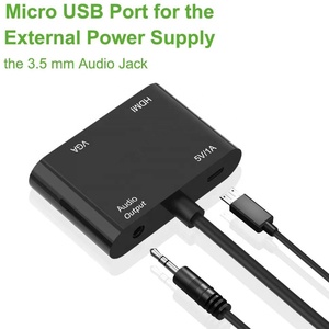 Convertidor de Adaptador de Audio Jack 4K 60Hz HDMI y VGA 3,5mm, para ordenador de escritorio, portátil, Monitor, proyector, etc. - Product Image 2