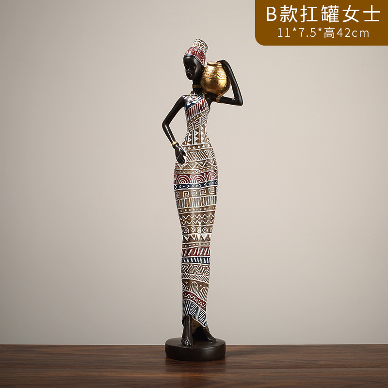 Style B - African Woman Carrying a Can