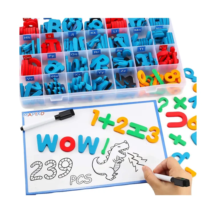 Letras magnéticas suaves para nevera, juguete de aprendizaje en inglés, letras del alfabeto, 2022