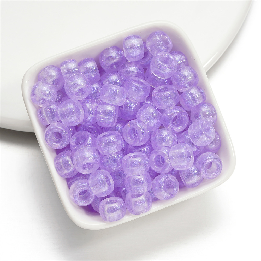 Perles acryliques en forme de baril de sirène - Violet