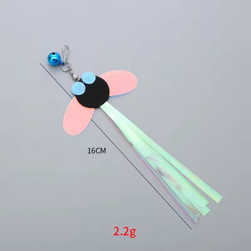Insecte volant à pompon à paillettes bleues