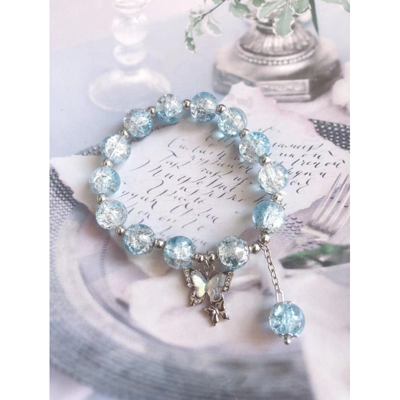 heart butterfly glaze bracelet