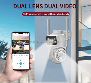 2 ekran 4MP 2K kablosuz WiFi akıllı ev Video gözetim IP PTZ güvenlik kamerası ICSee 360 açık çift Lens WiFi güvenlik kamerası - Product Image 3