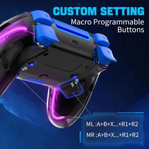For PS4 Gamepad Dual Hall Joystick for PS4 BT Wireless RGB Glare Light Mobile Phone <strong>Computer</strong> PC Android Steam - Product Image 3
