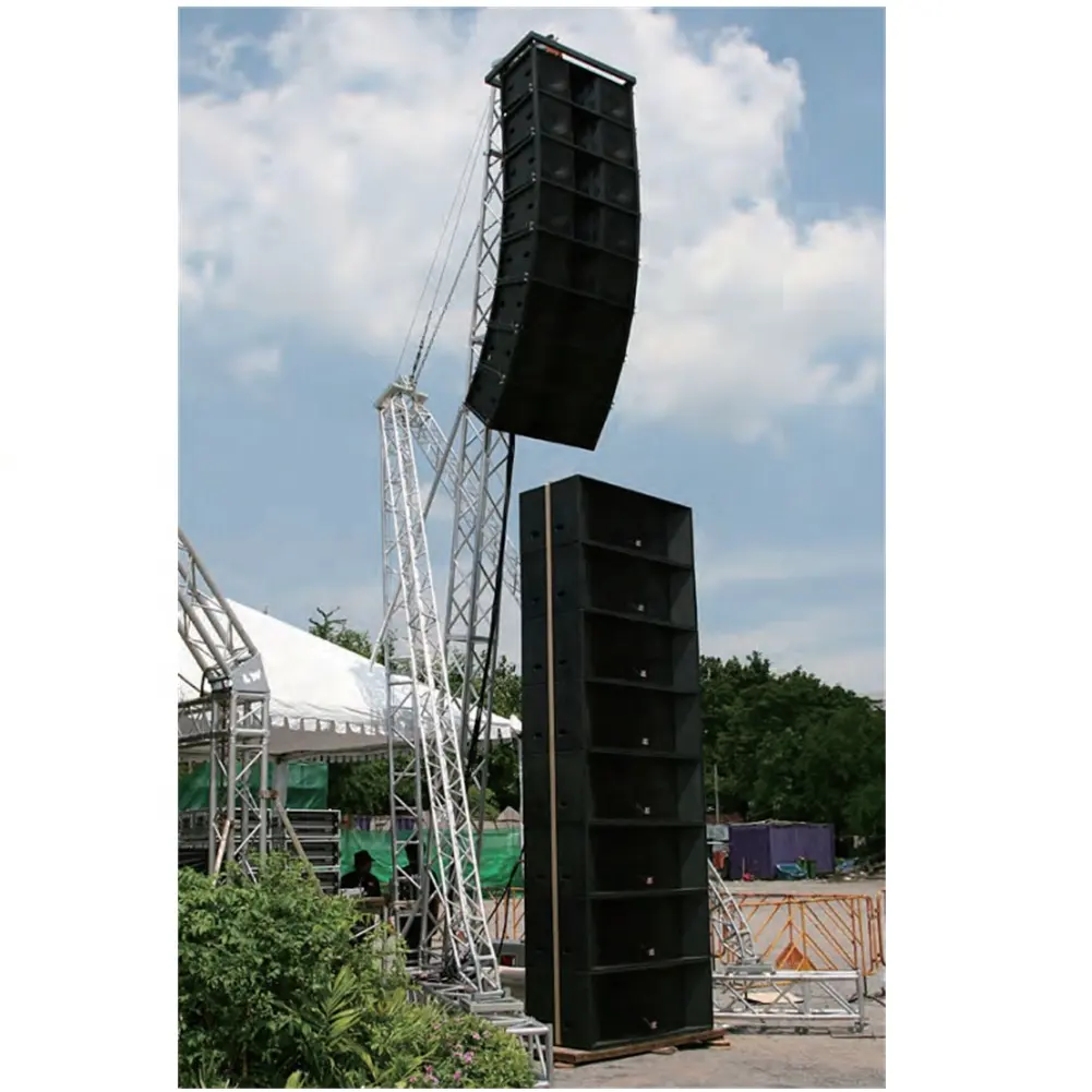 Bon marché scène de concert en plein air line array stand robuste haut-parleur botte