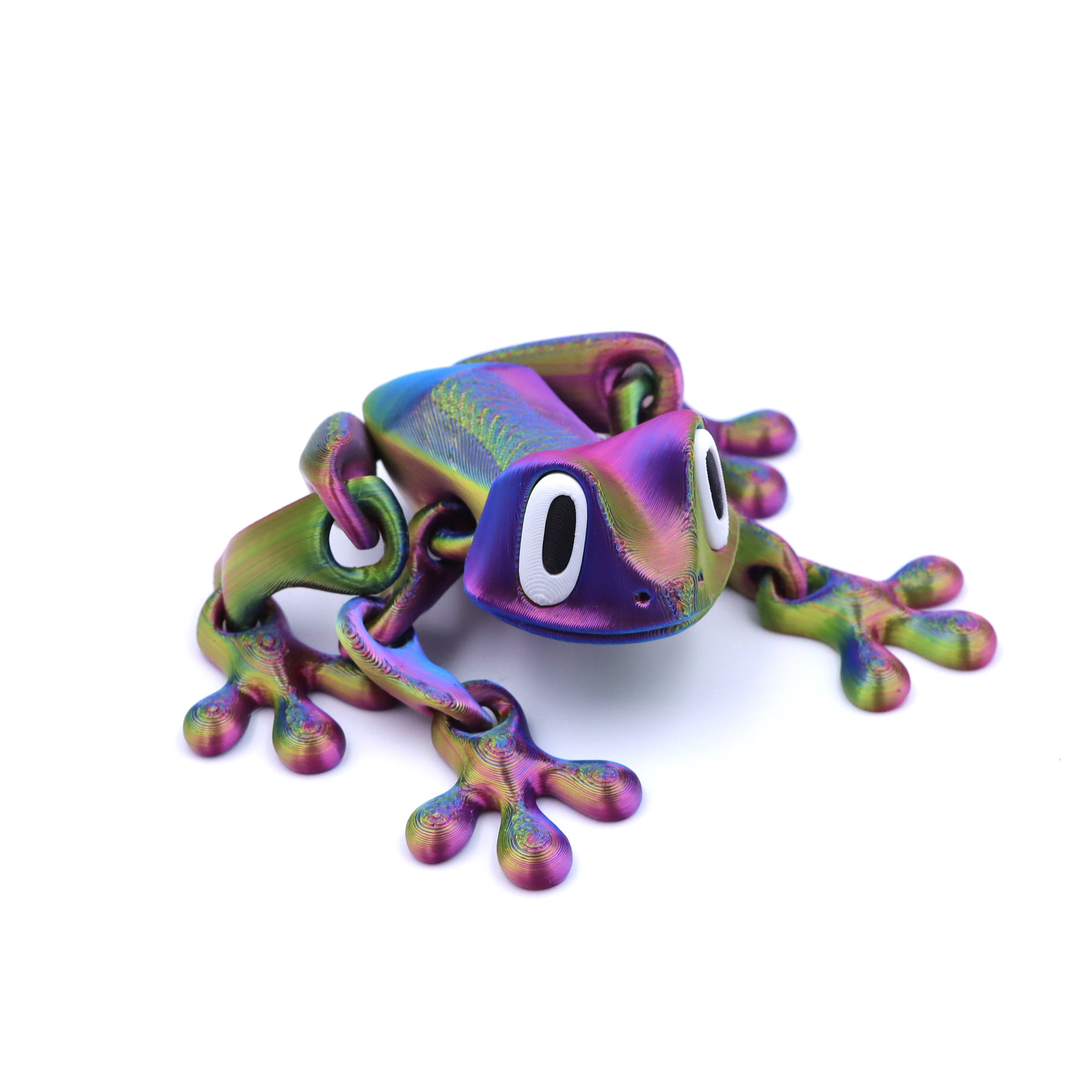 Grenouille à fermoir magnétique 21cm-paillettes tricolores