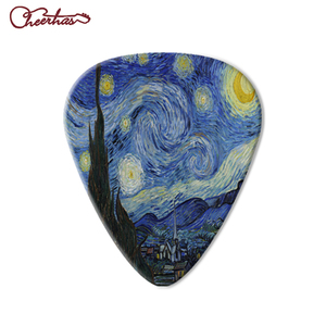 Design divertente diversi spessori materiale personalizzato, logo della banda OEM stampato a colori doppio lato specializzato plettro per chitarra - Product Image 5