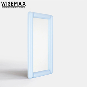 WISEMAX家具北欧家居装饰长棍侧大全长镜子卧室矩形白色地板镜子