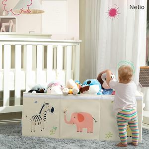 子供用のおもちゃ箱特大の装飾的な折りたたみ式おもちゃ収納ボックス、蓋付き、おもちゃのオーガナイザーと収納 - Product Image 3