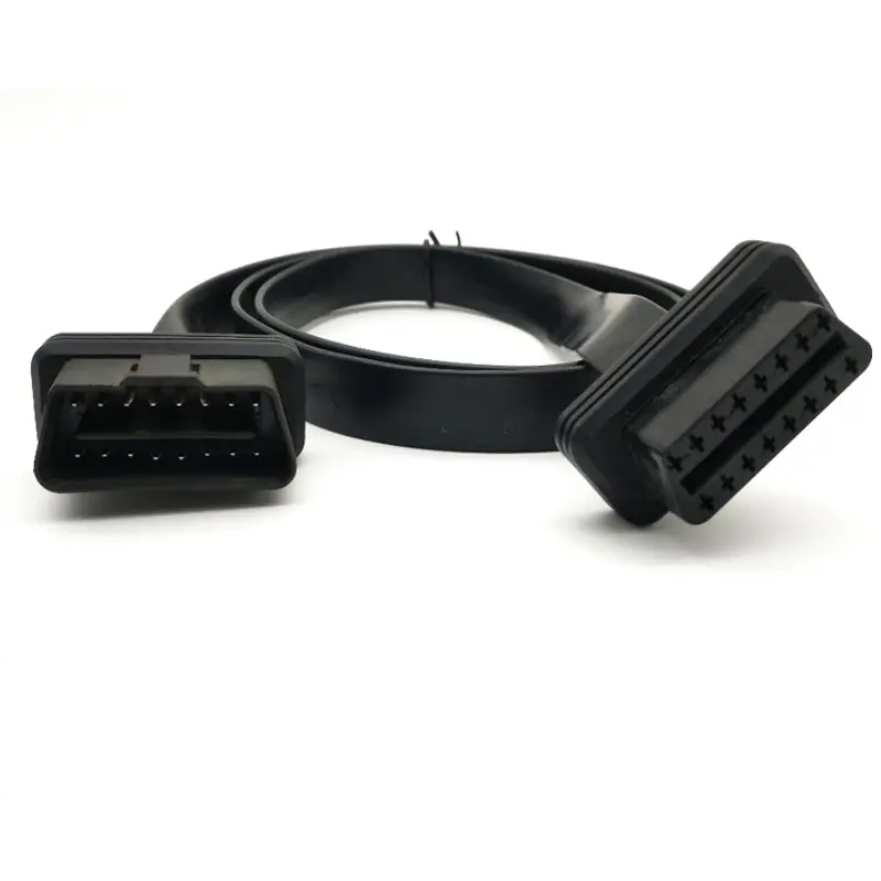 16pin 60cm obd ii flat adapter obd 2 cable male to female
