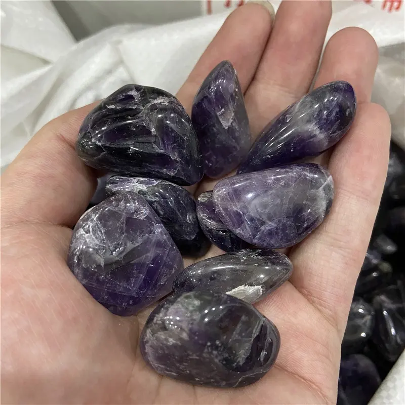 Venta al por mayor de piedra natural de cuarzo amatista sueño cayó piedra de curación de cristal de roca productos para la venta