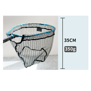 Rete di atterraggio telescopica in carbonio lunga 130cm 37*33cm con rivestimento in PVC rete da pesca realizzata a mano - Product Image 3