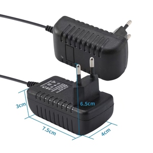 電源アダプター9V1A LEDディスプレイトップボックスPC 1電流電圧ABSウォールサプライDC & AC出力ルーターセット付き
