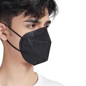 定制标志一次性半脸呼吸器防尘面罩黑色耳环型男女面罩 - Product Image 6