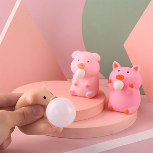 ของเล่นบีบและป๊อปของเล่นสำหรับเด็กรูปหมูสีชมพูแบบกำหนดเองได้ - Product Image 4