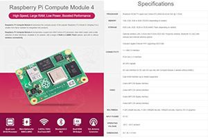 Modulo computing Waveshare 4 la potenza di Raspberry Pi 4 in un fattore di forma compatto 8GB RAM 32GB EMMC - Product Image 3