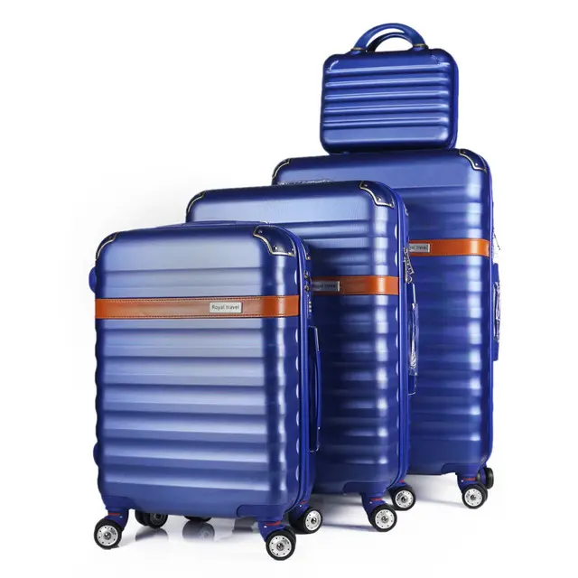 Clássico duro shell abs bagagem define 4 peça viagem trole bagagem caso 20in 24in 28in