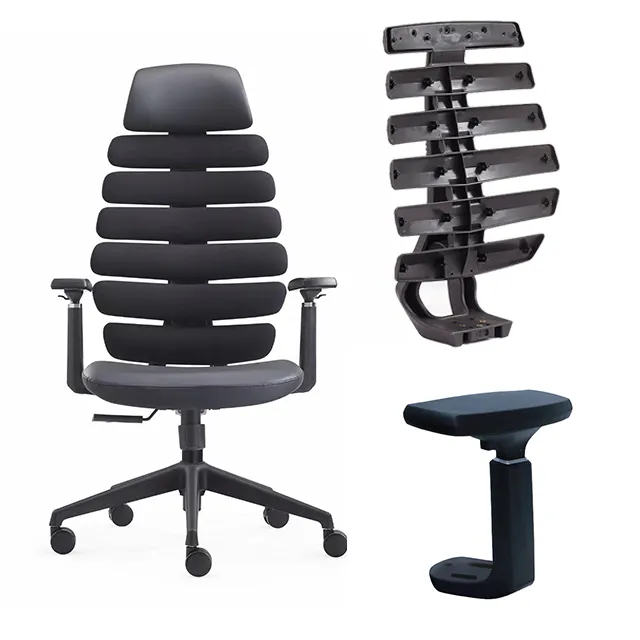 Yüksek geri ucuz hasır ofis koltuğu ergonomik hasır ofis koltuğu arkalığı 3D ayarlanabilir sandalye ofis mobilya parçaları