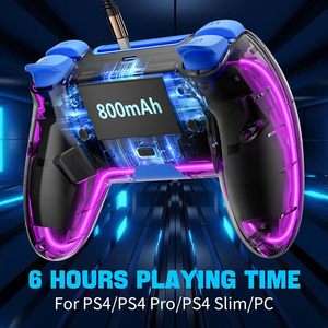 For PS4 Gamepad Dual Hall Joystick for PS4 BT Wireless RGB Glare Light Mobile Phone <strong>Computer</strong> PC Android Steam - Product Image 2