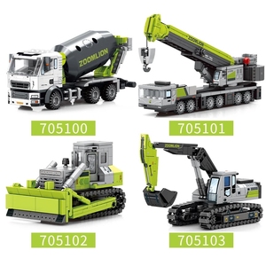 Sembo yeni 705100-705103 Zoomlion serisi kazı buldozer karıştırma mühendislik binası blok oyuncaklar Model oyuncak tema arabalar - Product Image 2