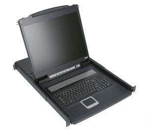 ATEN cl3000n nhẹ PS/2-usb đơn đường sắt LCD giao diện điều khiển (PS/2-usb, VGA) -taa compliant - Product Image 5