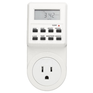 Timer digitale programmabile 12/24 ore LCD Plug-in presa a muro interruttore risparmio energetico 120V