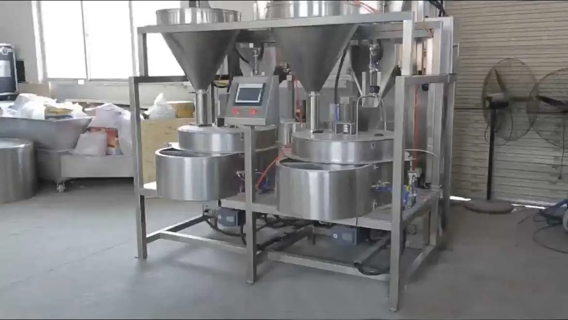 Máquina de revestimento totalmente automática para linha de produção de farinha e amendoim