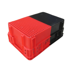 600*400*230 מ "מ מותאם אישית הומצא קן stackable אחסון ארגזי רשת פלסטיק עמיד עם ידיות עבור סל ירקות פירות - Product Image 3