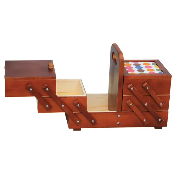 Деревянная фабричная консольная коробка для хранения и рукоделия, деревянная коробка для шитья и рукоделия в упаковочной коробке