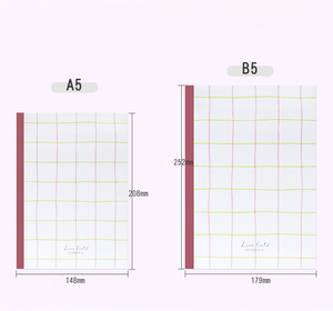 Kampüs kompozisyon defteri A5 B5 Comp kitap 5 mm Ruled 38 Sheets okul ızgara günlük defteri çalışma çalışma not alma için - Product Image 6