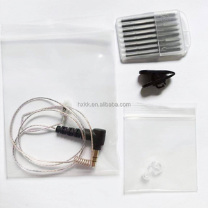 35mm Mini kulaklık kulak kablolu kulaklıklar sadece iki yönlü radyo için yedek kiti ile güvenlik kulaklık kulakiçi dinle - Product Image 4