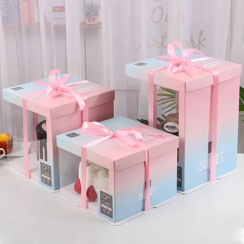 Индивидуальная бумажная коробка для торта, бумажная коробка для торта