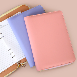 Loose Leaf Colorful <strong>Notebook</strong> Zipper Notepad for Business Pu Leather <strong>Notebook</strong> with Multiple Colors - Product Image 6