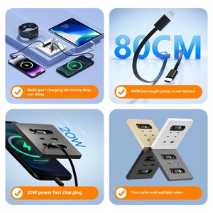 86 tipi 20W hızlı şarj USB duvar soket anahtarı paneli uyumlu Android Apple 3 veri kablosu cep telefonu için tip-c 10A anahtarı - Product Image 2