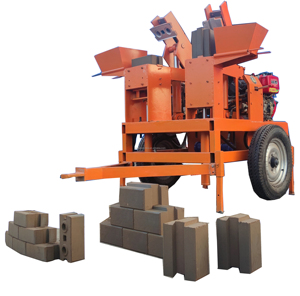 手動ダブルツインヘッド泥粘土インターロッキングレンガ製造機 - Product Image 1