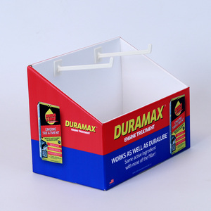 Caja de exhibición de papel de cartón Pop de publicidad de alta calidad personalizada caja de exhibición de mesa de mostrador pequeño con ganchos