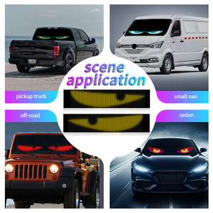 Lampu piksel matriks LED RGB animasi kustom lampu mata setan 24V yang dapat diprogram untuk iklan truk mobil lampu Logo kontrol aplikasi baru - Product Image 4