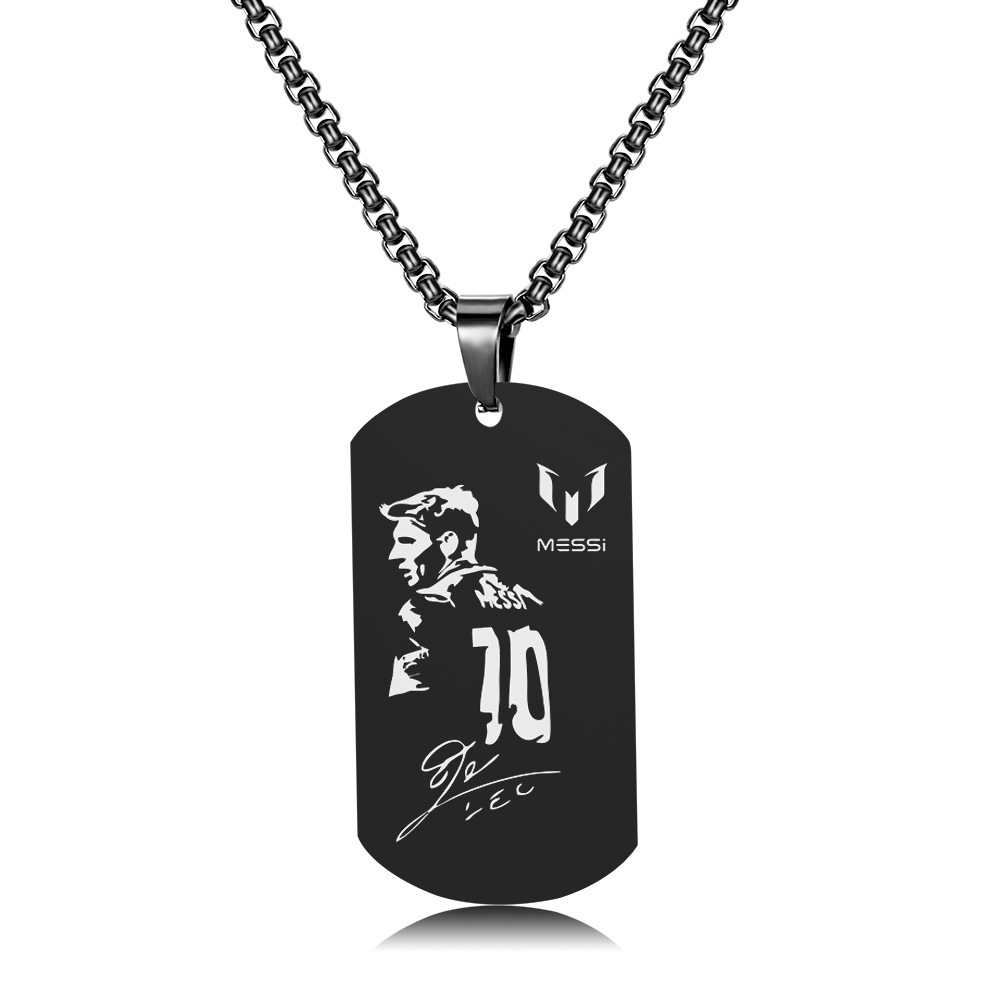 Collier noir Messi