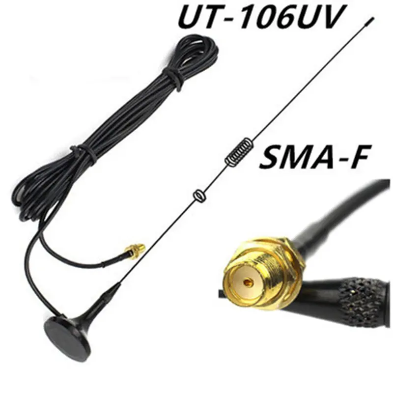 Оптовая продажа, UT-106 УФ-антенна, UT-106UV рация для Baofeng BF-888S UV-5R UV 5R Plus UV-82 UV-5RE портативное радио