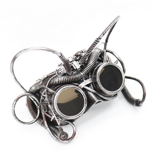 Steampunk Goggles Mặt Nạ Cổ Điển Công Nghiệp Phong Cách Nhựa Kim Loại Ống Đinh Tán Cho Đám Cưới Cosplay Halloween Đảng Trang Phục - Product Image 4