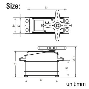150KG 12V DS51150 dijital Servo, tam Metal dişli su geçirmez IP66 RC Servo 25T Servo kol ile 1/5 RC araba Robot tekne için - Product Image 5