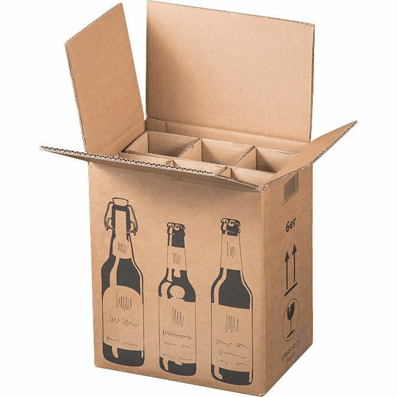 China atacado caixa ondulada baixo preço bom preço vinho vidro presente embalagens caixas para o transporte de copos de vinho