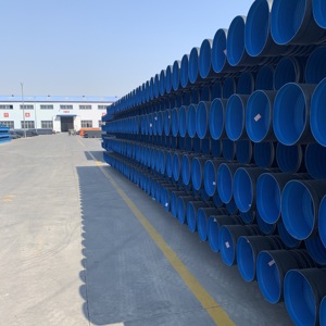 HDPE çift duvar oluklu PE borular belediye kanalizasyon sistemi için 18 inç plastik menfez SN4 SN8 SN16 sulama için pürüzsüz - Product Image 5
