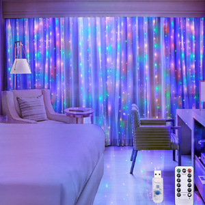 <strong>LED</strong> Copper Wire Curtain Light Usb Remote Control Curtain Home String Bedroom <strong>Led</strong> Christmas Curtain Light Decoration Holiday - Product Image 4