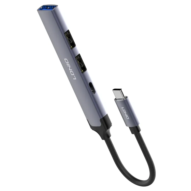 LDNIO DS-34C 4 포트 3.0 USB 타입 C 허브 분배기 OTG USB3.0 어댑터 급속 USB 허브 도킹 스테이션 맥북 프로 에어