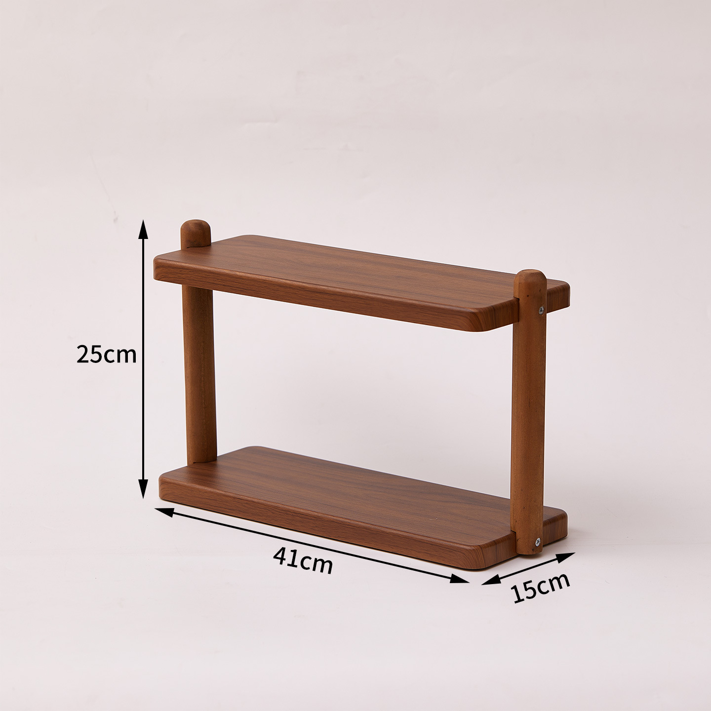 Extra Thick and Extra Large Walnut Color Storage Rack