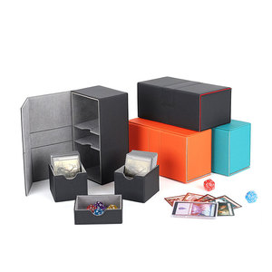 Özelleştirilebilir ticaret kartı güverte kutusu fabrika fiyat MTG oyun kartları için deri Flip Case kart toplama ambalaj baskı - Product Image 3