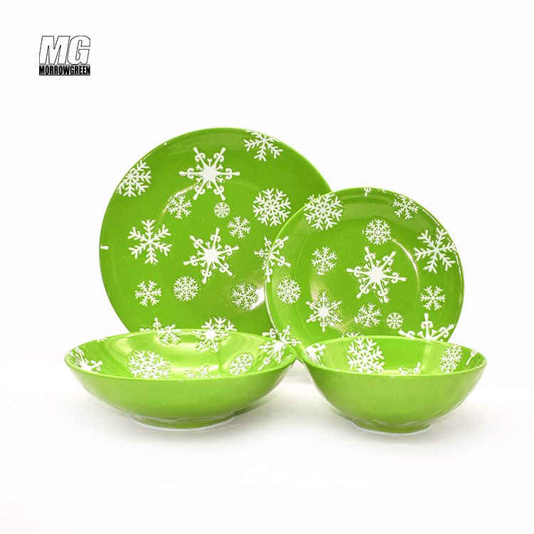 Christmas Stoneware Porcelain dishes Sets New Arrived dishes Sets Classic Style Croctery ceramic dinner plates set of 6