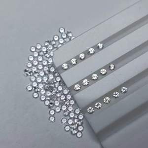 Yüksek kalite gerçek 0.7 ~ 2mm beyaz safir taşlar yuvarlak elmas kesim doğal gevşek taşlar kakma küpe moda takı